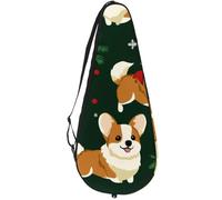 VAPOKF Corgi Dogs Borsa per racchette da tennis, custodia per racchette da tennis, custodia per racchette da tennis, può contenere fino a 2 racchette