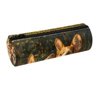 VAPOKF Corgis - Astuccio per matite con stampa "Play on Prato", in pelle PU, per studenti, cancelleria, trousse per trucchi per donne, ragazze, ragazzi, bambini, scuola e ufficio, Multi, 20x6.3x6.3 CM