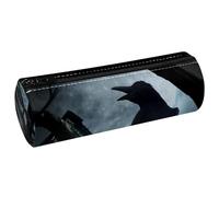 VAPOKF Crow on Dead Tree - Astuccio in pelle per penne, matite, monete, cosmetici, per studenti, cancelleria, scuola, ufficio, Multi, 20x6.3cm/7.9x2.5in, Astuccio per matite