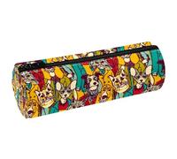 VAPOKF Crowd People Like Cats and Dogs - Astuccio in pelle per penne, matite, monete, cosmetici, per studenti, cancelleria, scuola, ufficio, Multi, 20x6.3cm/7.9x2.5in, Astuccio per matite