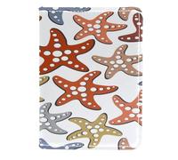 VAPOKF Custodia a portafoglio in pelle colorata con stelle marine e stelle marine, 11,5 x 16,5 cm, Multi, 11.5x16.5cm/4.5x6.5 in, Vintage