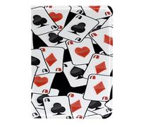 VAPOKF Custodia a portafoglio in pelle con carte da gioco sparse Ace carte da gioco, 11,5 x 16,5 cm, Multi, 11.5x16.5cm/4.5x6.5 in, Vintage