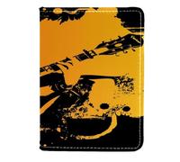 VAPOKF Custodia a portafoglio in pelle per passaporto con chitarrista grunge, 11,5 x 16,5 cm, Multi, 11.5x16.5cm/4.5x6.5 in, Vintage