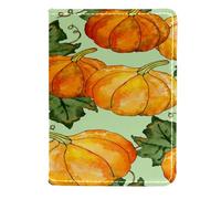 VAPOKF Custodia a portafoglio in pelle per passaporto con scritta "Thanksgiving Pumpkin with leave", 11,5 x 16,5 cm, Multi, 11.5x16.5cm/4.5x6.5 in, Vintage