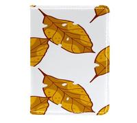 VAPOKF Custodia per carte di credito in pelle con motivo foglie autunnali, 11,5 x 16,5 cm, Multi, 11.5x16.5cm/4.5x6.5 in, Vintage