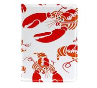 VAPOKF Custodia per passaporto con aragosta animale oceanica, portafoglio da viaggio, in pelle, 11,5 x 16,5 cm, Multi, 11.5x16.5cm/4.5x6.5 in, Vintage