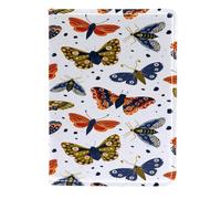 VAPOKF Custodia per passaporto con farfalle e falene ad acquerello, portafoglio da viaggio, in pelle, 11,5 x 16,5 cm, Multi, 11.5x16.5cm/4.5x6.5 in, Vintage