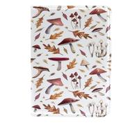 VAPOKF Custodia per passaporto con funghi della foresta e congedo autunnale, in pelle, 11,5 x 16,5 cm, Multi, 11.5x16.5cm/4.5x6.5 in, Vintage