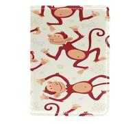 VAPOKF Custodia per passaporto con scimmia, portafoglio da viaggio, in pelle, 11,5 x 16,5 cm, Multi, 11.5x16.5cm/4.5x6.5 in, Vintage