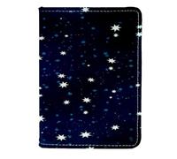 VAPOKF Custodia per passaporto con stelle stellate, in pelle, 11,5 x 16,5 cm, Multi, 11.5x16.5cm/4.5x6.5 in, Vintage