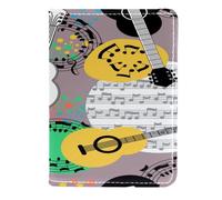 VAPOKF Custodia per passaporto per chitarra acustica e strumenti a corda, in pelle, 11,5 x 16,5 cm, Multi, 11.5x16.5cm/4.5x6.5 in, Vintage