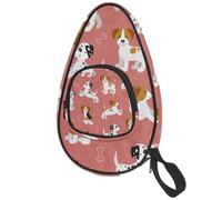 VAPOKF Custodia per racchette da ping pong, motivo divertente cucciolo di cane beagle dalmata, custodia per racchette da ping pong, custodia per racchette da ping pong, borsa con custodia per 4-5