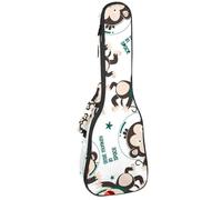 VAPOKF Custodia per ukulele, custodia per concerto soprano tenore 58,5 cm spessore 10 mm morbida imbottita cinghie regolabili, borsa da concerto divertente scimmia astronauta nello spazio, Multi,