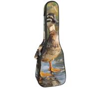 VAPOKF Custodia per ukulele, custodia per concerto soprano tenore 58,5 cm spessore 10 mm morbido imbottito cinghie regolabili Gig Bag, Indian Runner Ducks Painting, Multi, 25.9x9x3.1in/66x23x8cm