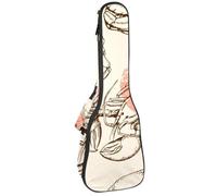 VAPOKF Custodia per ukulele, custodia per concerto soprano tenore 58,5 cm spessore 10 mm morbido imbottito cinghie regolabili, borsa per concerto granchio, gamberetti e aragosta frutti di mare, Multi,