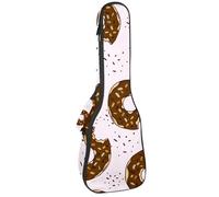 VAPOKF Custodia per ukulele, custodia per concerto soprano tenore 58,9 cm spessore 10 mm morbido imbottito cinghie regolabili Gig Bag, Cioccolato Donut, Multi, 25.9x9x3.1in/66x23x8cm