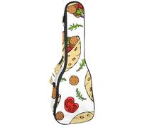 VAPOKF Custodia per ukulele, custodia per ukulele soprano tenore concerto 58,9 cm spessore 10 mm morbida imbottita cinghie regolabili Gig Bag, Falafel Pita Healthy Fast Food, Multi,