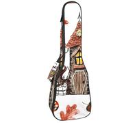VAPOKF Custodia per ukulele, custodia per ukulele soprano tenore concerto 58,9 cm spessore 10 mm morbida imbottita cinghie regolabili Gig Bag, Spooky Castle Dead Tree Spiderweb, Multi,
