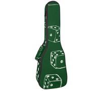 VAPOKF Custodia per ukulele, custodia per ukulele soprano tenore concerto 58 cm spessore 10 mm morbido imbottito cinghie regolabili Gig Bag, Gesso Sketch Dices modello, Multi, 25.9x9x3.1in/66x23x8cm