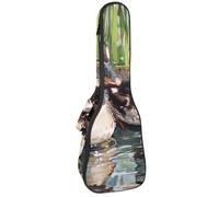 VAPOKF Custodia per ukulele, custodia per ukulele soprano tenore concerto 58 cm spessore 10 mm morbido imbottito cinghie regolabili Gig Bag, Little Indian Runner Ducks, Multi, 25.9x9x3.1in/66x23x8cm