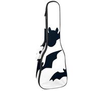 VAPOKF Custodia per ukulele, custodia per ukulele soprano tenore concerto 58 cm spessore 10 mm morbido imbottito cinghie regolabili Gig Bag, tre pipistrelli neri di Halloween, Multi,