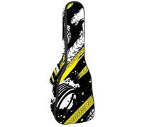 VAPOKF Custodia per ukulele, custodia per ukulele soprano tenore concerto 58 cm spessore 10 mm morbida imbottita cinghie regolabili Gig Bag, Grunge moto pneumatici tracce, Multi,