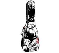 VAPOKF Custodia per ukulele, custodia per ukulele soprano tenore concerto 58 cm spessore 10 mm morbida imbottita cinghie regolabili, ritratto di cucciolo bianco maltese, Multi, 25.9x9x3.1in/66x23x8cm