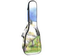 VAPOKF Custodia per ukulele, custodia per ukulele soprano tenore concerto 58 cm spessore 10 mm morbido imbottito cinghie regolabili Gig Bag, bellezza maschio bantum pollo, Multi,