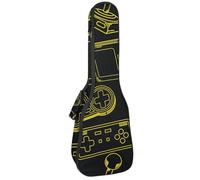 VAPOKF Custodia per ukulele, custodia per ukulele soprano tenore concerto 58 cm spessore 10 mm morbido imbottito cinghie regolabili Gig Bag, console di gioco e controller, Multi,