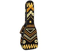 VAPOKF Custodia per ukulele, custodia per ukulele soprano tenore concerto 58 cm spessore 10 mm morbida imbottita cinghie regolabili borsa da concerto indiani d'America motivo tribale, Multi,