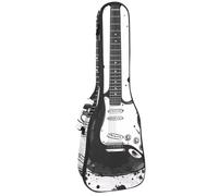 VAPOKF Custodia per ukulele, custodia per ukulele soprano tenore concerto 58 cm spessore 10 mm morbida imbottita tracolla regolabile Gig Bag, chitarra e macchie d'inchiostro, Multi,
