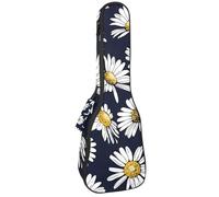 VAPOKF Custodia per ukulele, custodia per ukulele soprano tenore concerto 58 cm spessore 10 mm morbido imbottito cinghie regolabili borsa da concerto acquerello margherita, Multi,