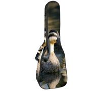 VAPOKF Custodia per ukulele, custodia per ukulele soprano tenore concerto 58 cm spessore 10 mm morbido imbottito cinghie regolabili borsa da concerto tre anatre indiane runner, Multi,