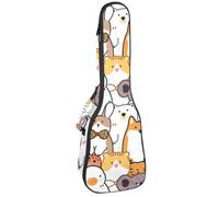 VAPOKF Custodia per ukulele, custodia per ukulele soprano tenore concerto 58 cm spessore 10 mm morbido imbottito cinghie regolabili borsa da concerto animale cartone animato koala orso, anatra