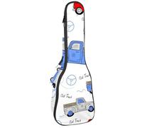 VAPOKF Custodia per ukulele, custodia per ukulele soprano tenore concerto 58 cm spessore 10 mm morbida imbottita cinghie regolabili borsa da concerto colorato vecchio camion, Multi,
