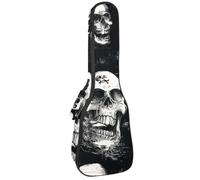 VAPOKF Custodia per ukulele, custodia per ukulele soprano tenore concerto 58 cm spessore 10 mm morbida imbottita cinghie regolabili Gig Bag, teschi pirata veliero, Multi, 25.9x9x3.1in/66x23x8cm
