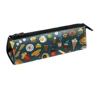 VAPOKF Delizioso Fast Food modello penna sacchetto di cancelleria sacchetto matita sacchetto cosmetico sacchetto compatto cerniera borsa, Multi, 5.5 ×6 ×20CM/2.2x2.4x7.9 in, Organizer per borse