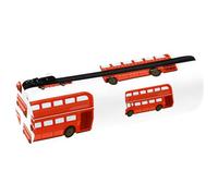 VAPOKF Double Ducker, astuccio per matite con autobus rosso londinese, in pelle PU, per studenti, cancelleria, organizer per trucchi, per donne, ragazze, ragazzi, bambini, scuola e ufficio, Multi