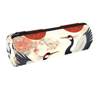 VAPOKF Due gru su Tradition - Astuccio per penne, matite, monete, cosmetici, per studenti, cancelleria, scuola, ufficio