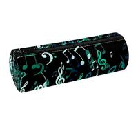 VAPOKF Falling Green Music Notes Clefs - Astuccio in pelle per penne, matite, monete, cosmetici, per studenti, cancelleria, scuola, ufficio, Multi, 20x6.3cm/7.9x2.5in, Astuccio per matite