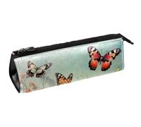 VAPOKF Farfalle che volano sul cosmo fiori astuccio portapenne astuccio cancelleria astuccio astuccio astuccio cosmetico borsa compatta con cerniera
