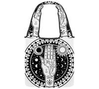 VAPOKF Fortune Teller - Borsa a tracolla da donna, in tela, grande, riutilizzabile, per scuola, lavoro, ufficio, viaggi, shopping, stile casual