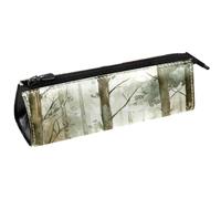 VAPOKF Foxes on Tree Forest Astuccio per cancelleria, astuccio per matite, cosmetici, borsa compatta con cerniera