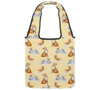 VAPOKF Foxes Scoiattoli e Little Bunny Tote Bags Borse a tracolla da donna, grande borsa a tracolla riutilizzabile per scuola, lavoro, ufficio, viaggi, shopping, casual