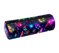 VAPOKF Gamepad luminosi Joystick da gioco in pelle PU barile penna astuccio portamonete borsa cosmetica borsa per il trucco per studenti cancelleria scuola lavoro ufficio archiviazione, Multi,