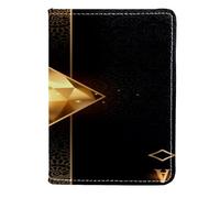 VAPOKF Gold Ace of Diamonds Poker Card Passaporto Portafoglio da viaggio in pelle custodia per carte di credito, 11,5 x 16,5 cm, Multi, 11.5x16.5cm/4.5x6.5 in, Vintage