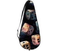 VAPOKF Grunge Old Dices - Custodia per racchette da tennis, custodia per racchette da tennis, può contenere fino a 2 racchette