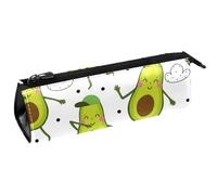 VAPOKF Happy Avocado with Clouds Astuccio per cancelleria, astuccio per matite e cosmetici, borsa compatta con cerniera, Multi, 5.5 ×6 ×20CM/2.2x2.4x7.9 in, Organizer per borse