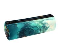 VAPOKF Horror Dead Skulls - Astuccio in pelle con teschi morti, portamonete, trousse per trucchi per studenti, cancelleria per scuola, ufficio