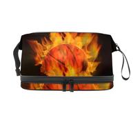 VAPOKF Howl at The Moon - Trousse per cosmetici a tre con scritta divertente per donne e ragazze, borsa da viaggio per trucchi e trucchi, con scomparto per pennelli, Multicolore 12., 27x15x14 cm